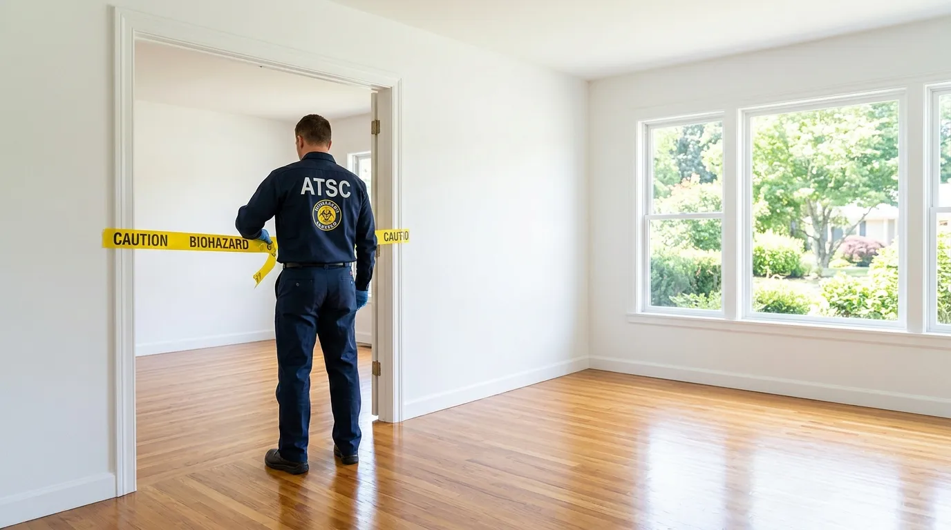 Certified biohazard cleanup crew performing Crime Scene Cleanup in Burke